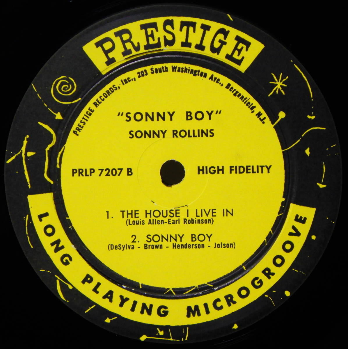 激レアPrestigeオリジ美盤‼️Sonny Rollins+4 NYCレーベル 米国盤 SONNY ROLLINS SONNY BOY RVG刻印 DG N.J. PRESTIGE PR 7207