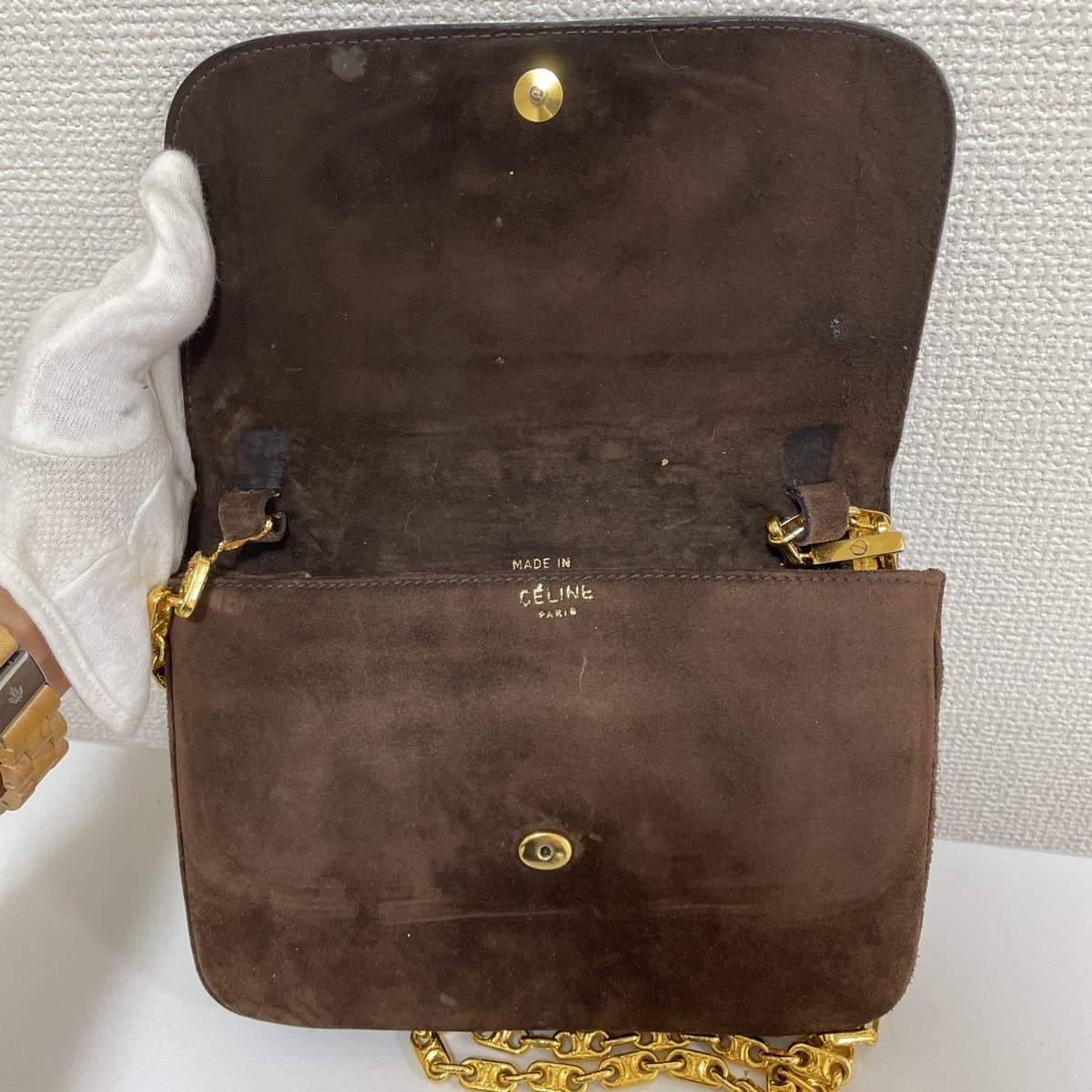 CELINE セリーヌ チェーン ショルダーバック セリーヌ ショルダーバッグ チェーンショルダーバッグ ヴィク ティーン クロード&frasl;黒