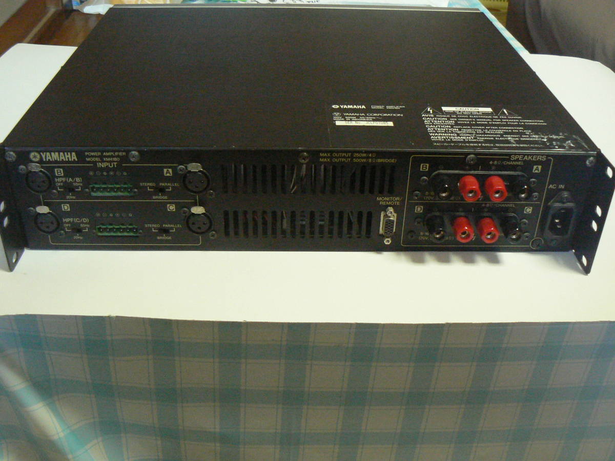 YAMAHA XM4180 動作未確認 本体のみ YAMAHA XM4180 - 4chパワーアンプ