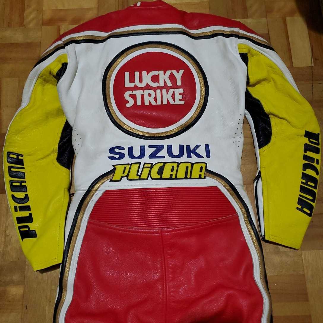 バイク LUCKY STRIKE 革ツナギ LLサイズ YAMAHA ラッキーストライク