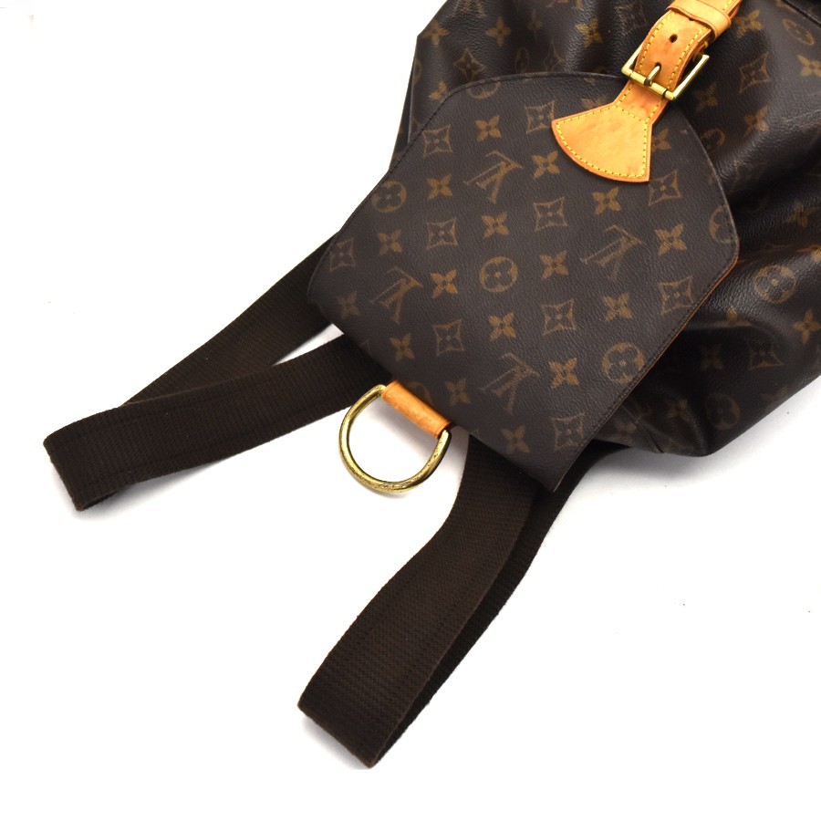 1円 ◇ 美品 LOUIS VUITTON ルイヴィトン モンスリGM リュックサック 