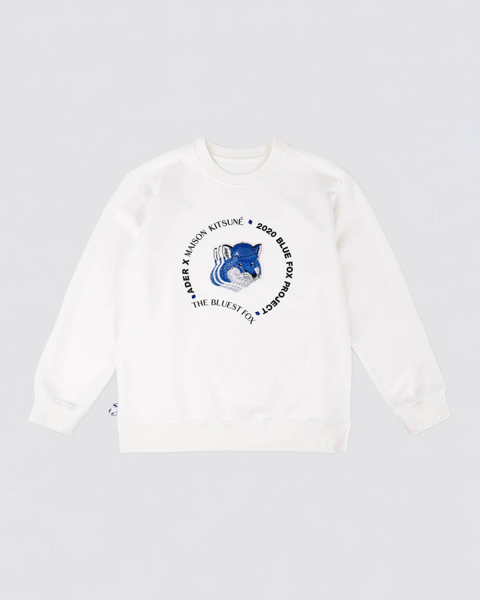 ADER ERROR×MAISON KITSUNE□Triple fox head sweatshirt White白 A2