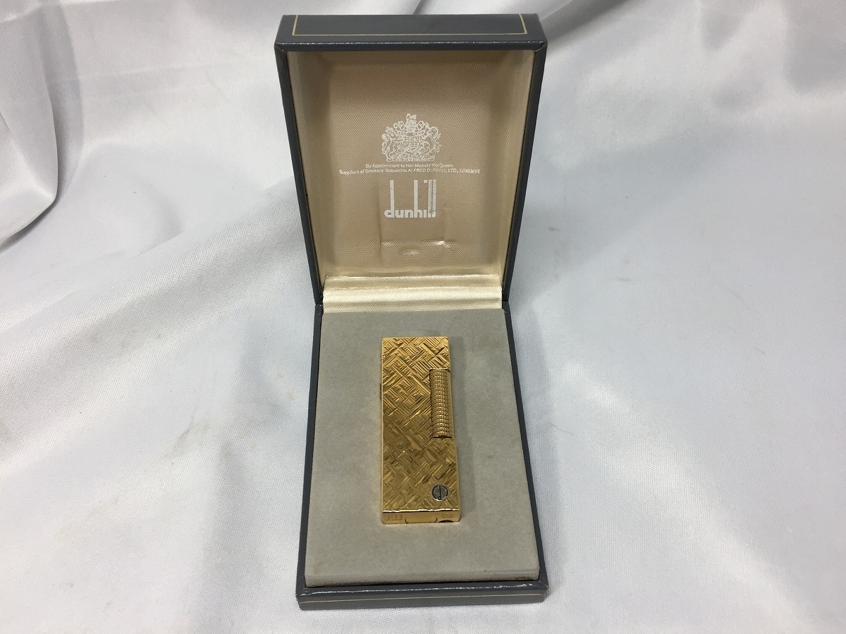 ジャンク Dunhill ダンヒル ローラガスライター ゴールドカラー