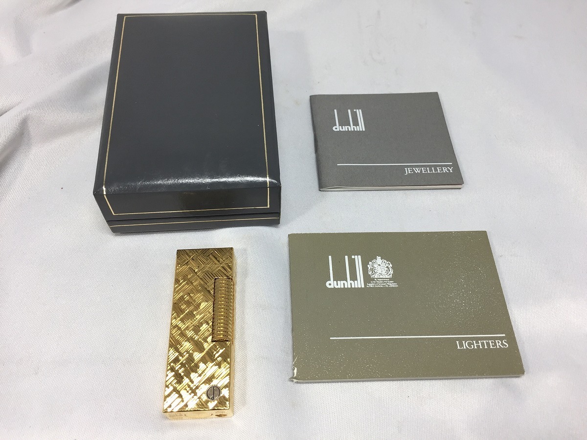 ジャンク Dunhill ダンヒル ローラガスライター ゴールドカラー