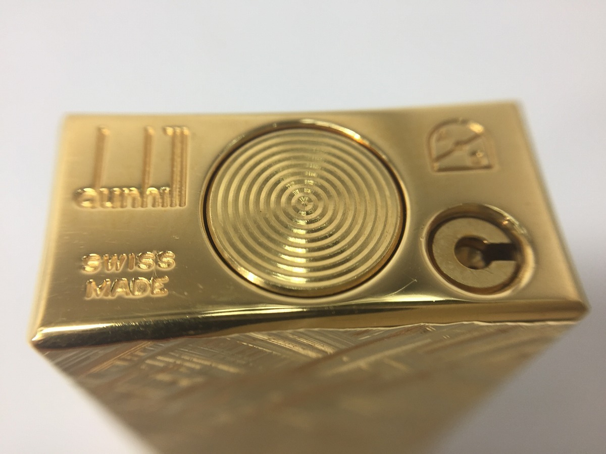 ジャンク Dunhill ダンヒル ローラガスライター ゴールドカラー