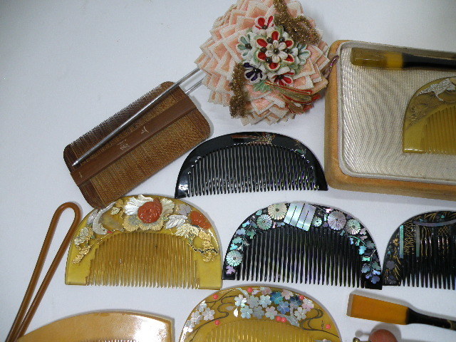 18 簪 かんざし 櫛 髪飾り まとめて ジャンク品 / 和装小物 着物 美人