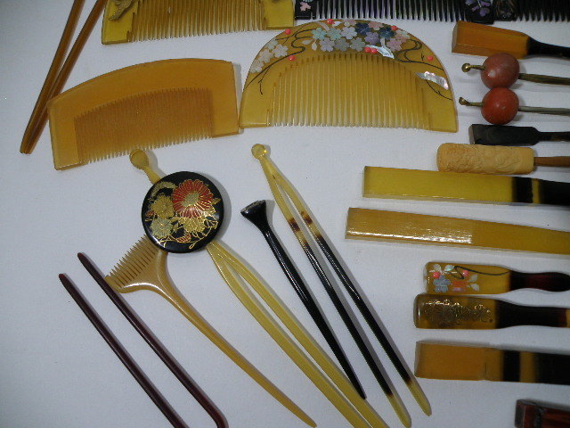 18 簪 かんざし 櫛 髪飾り まとめて ジャンク品 / 和装小物 着物 美人