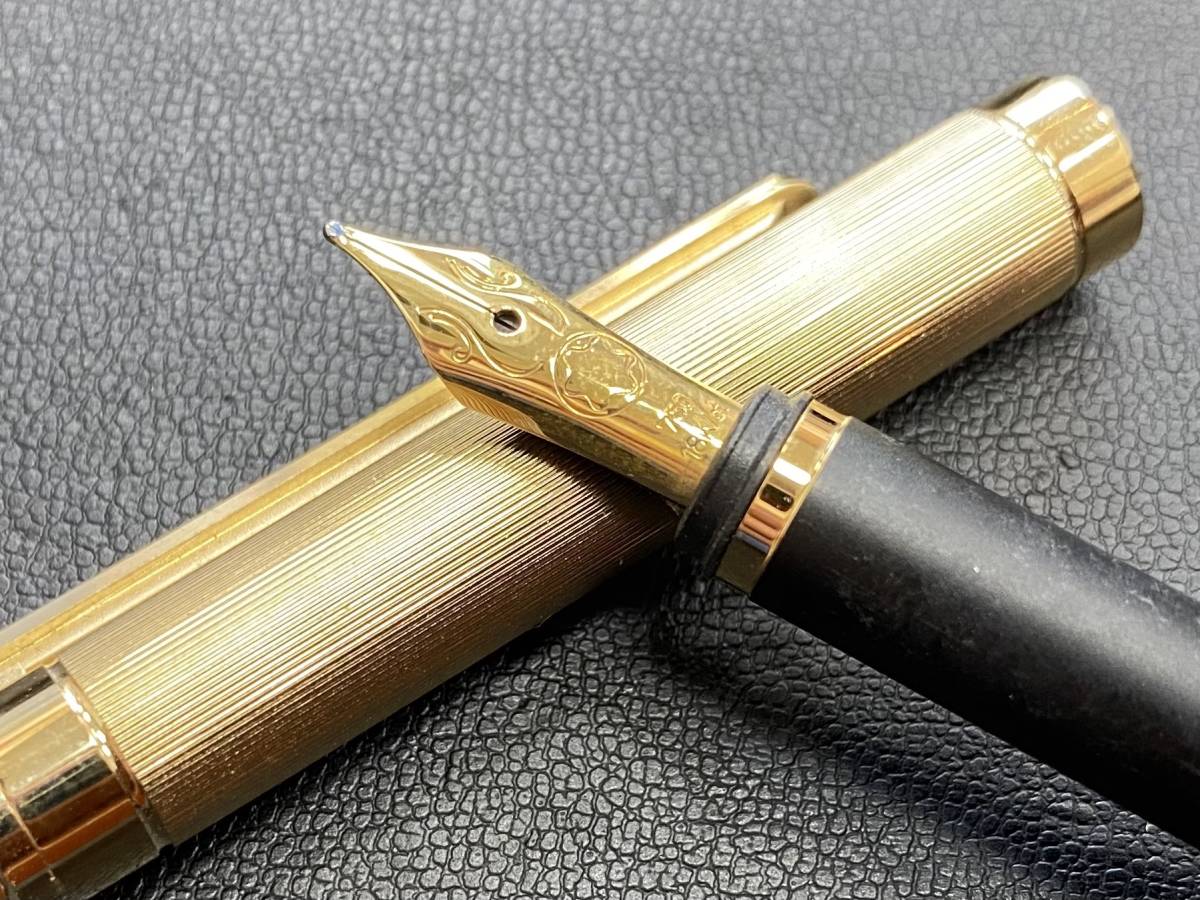 1円～ 万年筆 montblanc モンブラン ペン先 750 K18 ゴールド 筆記