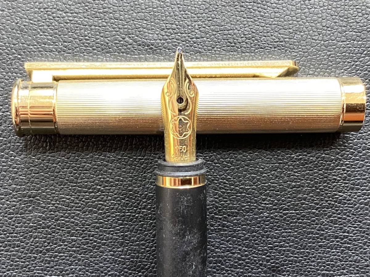 1円～ 万年筆 montblanc モンブラン ペン先 750 K18 ゴールド 筆記