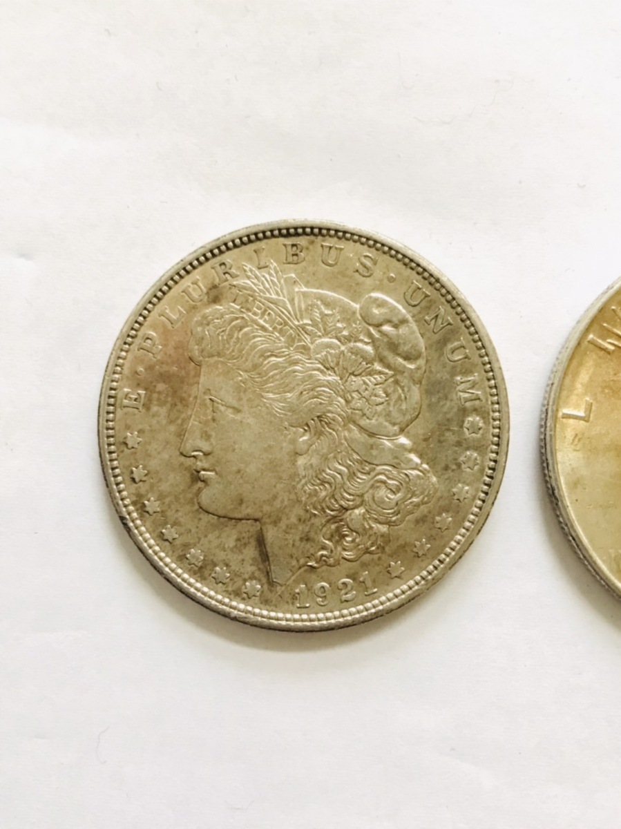 1921 モルガン・ダラー 銀貨 2枚セット 1ドル銀貨】モルガンダラー