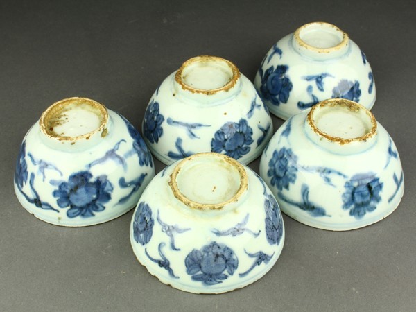 宝蔵】伊万里 明治大正 染錦輪花小鉢 菊型鉢 向付15客 9.5cm 懐石道具