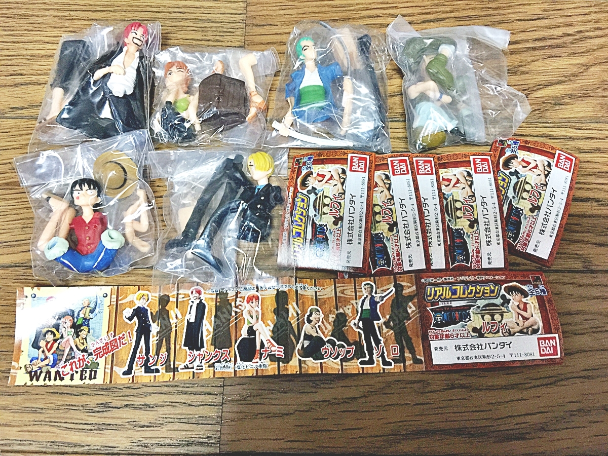 バンダイ Hg ガシャポン ワンピース リアルコレクション 6種類セット フィギュア 他 検 合金 ソフビ One Piece 売買されたオークション情報 Yahooの商品情報をアーカイブ公開 オークファン Aucfan Com