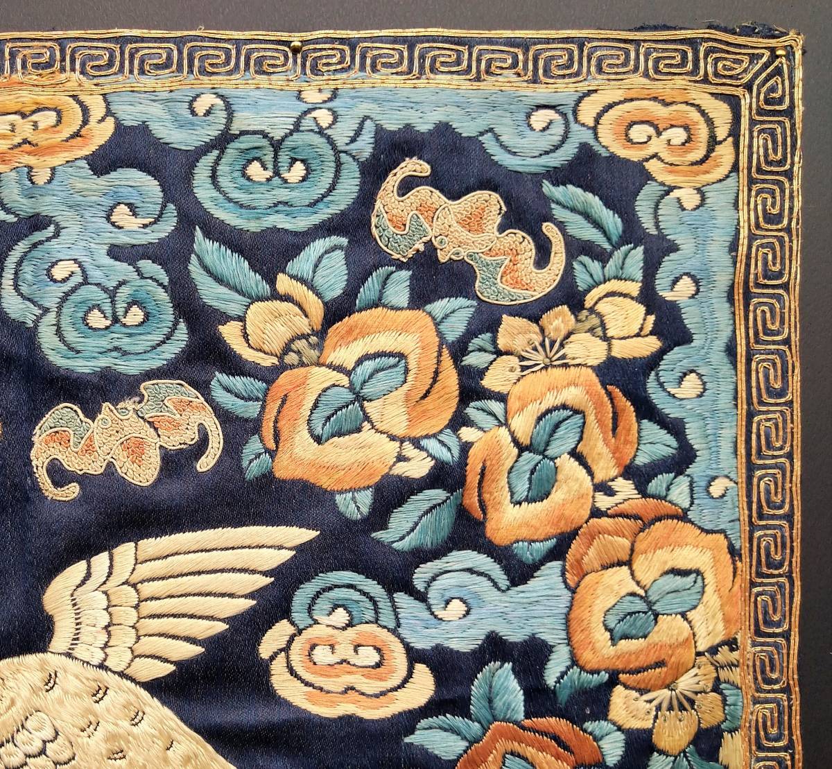 中国美術 補子 文官四品 清代 道光年間 中国 刺繍 中国刺繍 清朝 清朝