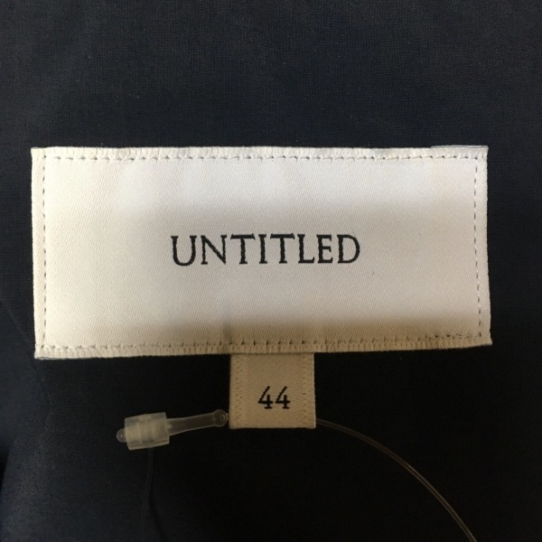 アンタイトル UNTITLED ダークネイビー ネイビー レディース美品 長袖&frasl;ツイード&frasl;フリンジ&frasl;秋&frasl;冬 アンタイトル UNTITLED サイズ44 L - ダークネイビー レディース 長袖/春/秋 美品 コート