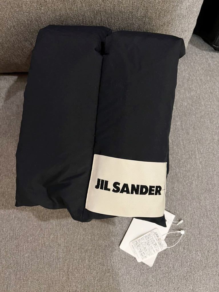 美品・正規品】 JIL SANDER + 20AW ダウンマフラー 黒 ジルサンダー ＋  