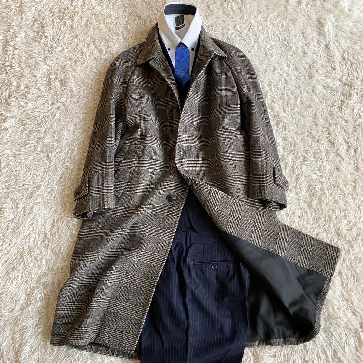 極上ウール素材】☆LANVIN PARIS ランバン 比翼仕立て ステンカラー 
