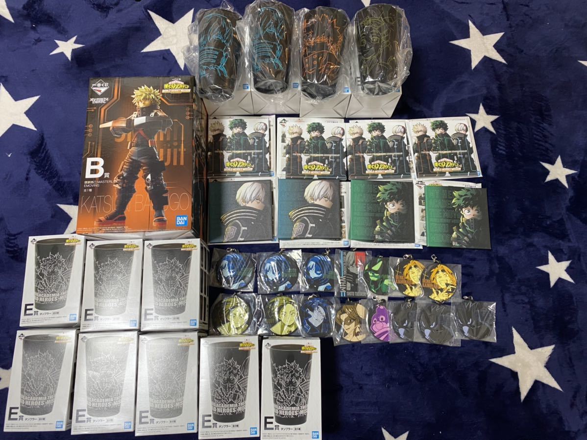一番くじ 僕のヒーローアカデミア THE MOVIE WORLD HEROES MISSION B賞 E賞 F賞 G賞 36個セット 爆豪勝己 轟焦凍 フィギュア キャンバス 他