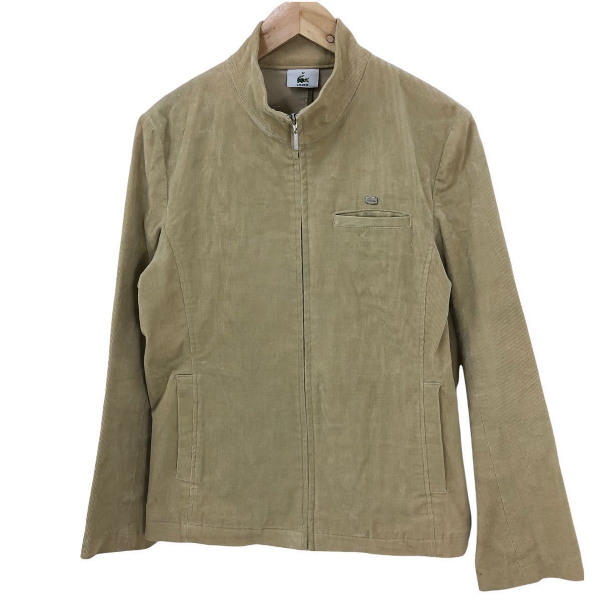 H398 人気 LACOSTE ラコステ コーデュロイ ジップアップジャケット 