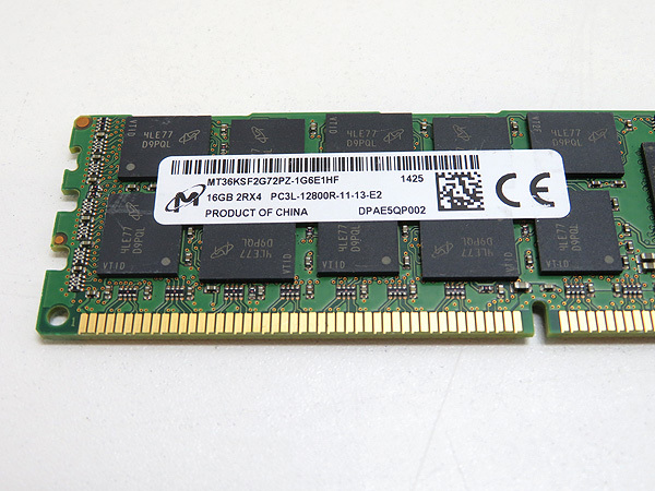 ▽Micron　16GB　2Rx4　PC3L-12800R　サーバー用メモリ　10枚セット▽ 16GB ECC 2RX4 MHz 0 PC3L-12800S
