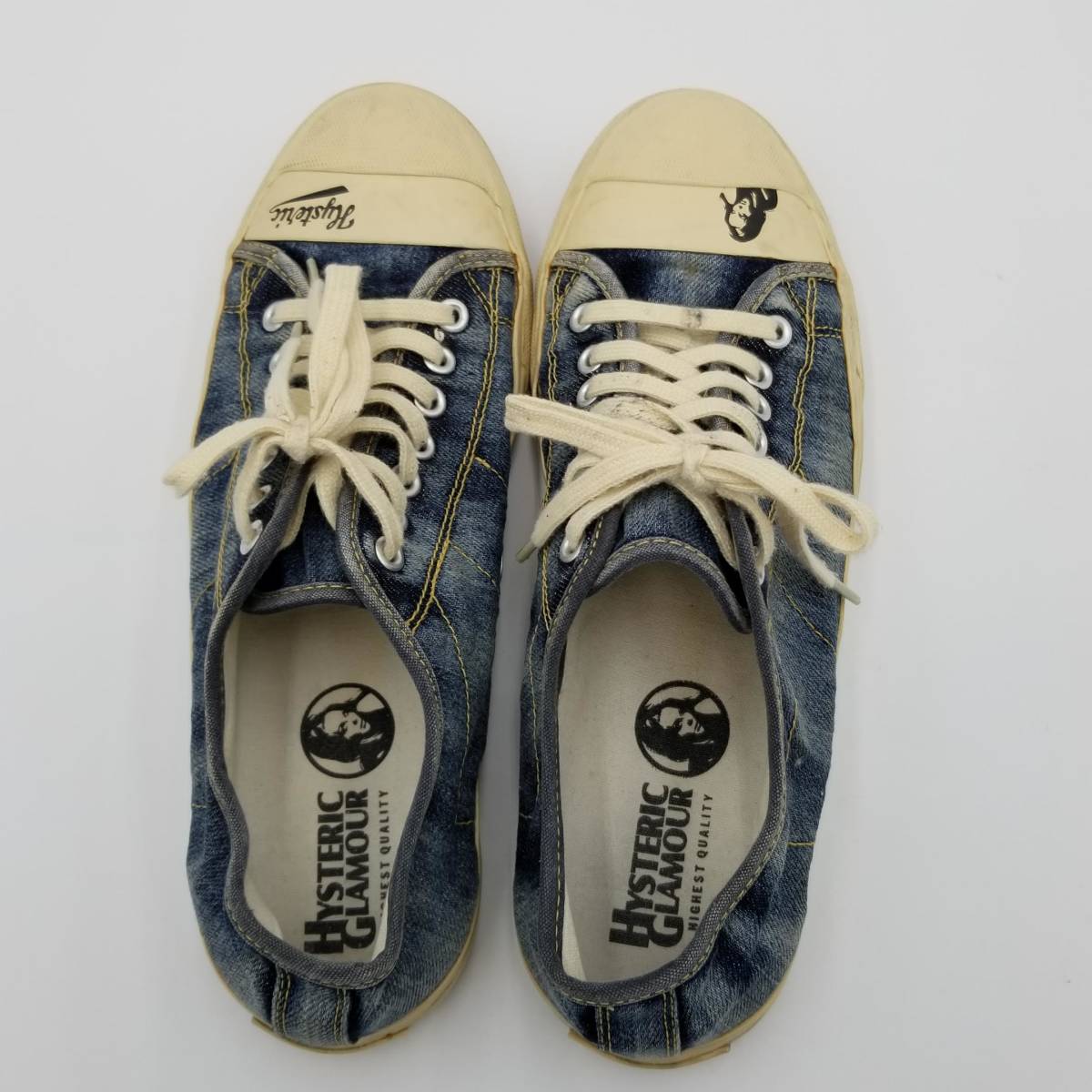 数量限定，100%新品 s2885F HYSTERIC GLAMOUR ヒステリックグラマー ローカットスニーカー/27cm/IDG/デニム(その他)｜売買されたオークション情報、yahooの商品情報をアーカイブ公開 - オークファン 男性用