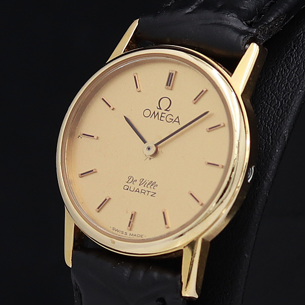 1円◎稼働品◎【OMEGA/オメガ】デビル スイス製 ゴールド文字盤 1387