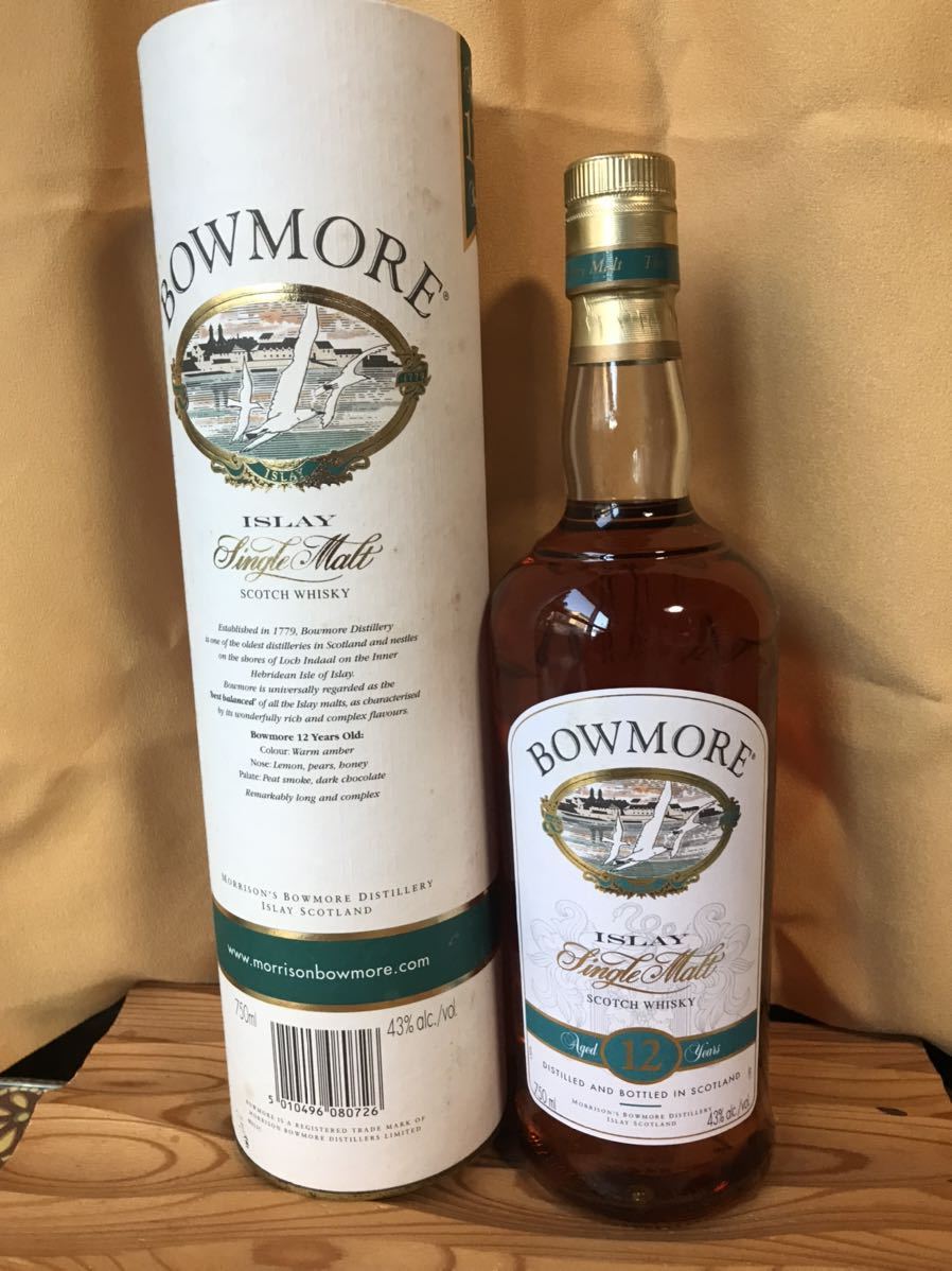 カモメラベル 旧ボトル 12年 ボウモア BOWMORE 40% 700ml : ボウモア12