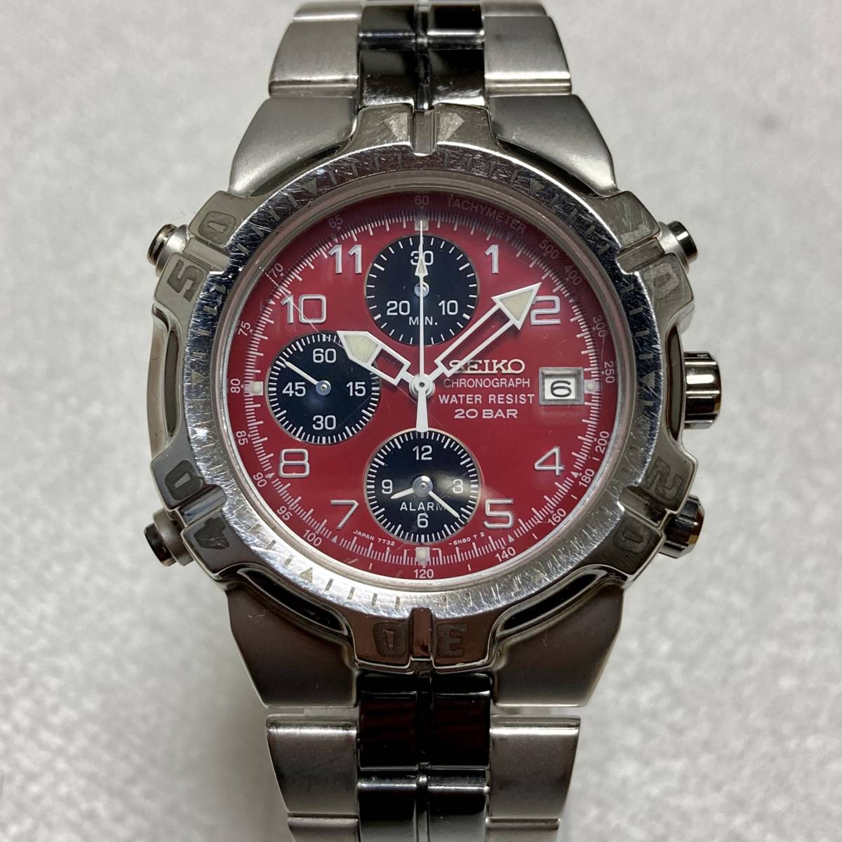 SEIKO・アラームクロノグラフ・200m防水・7T32-6K60・即決 セイコー
