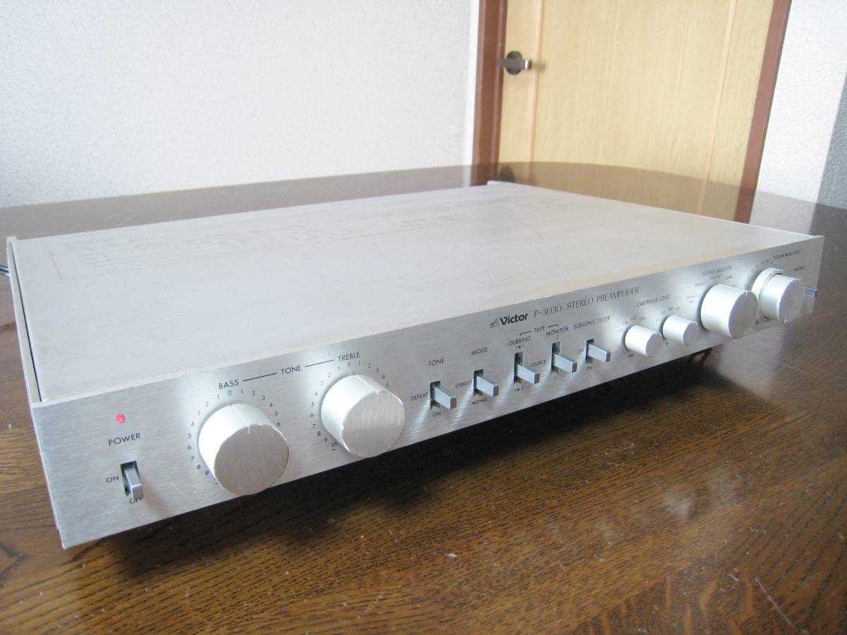 Victor P-3030 3系統PHONO入力のプリアンプ メンテナンス済み P-3030