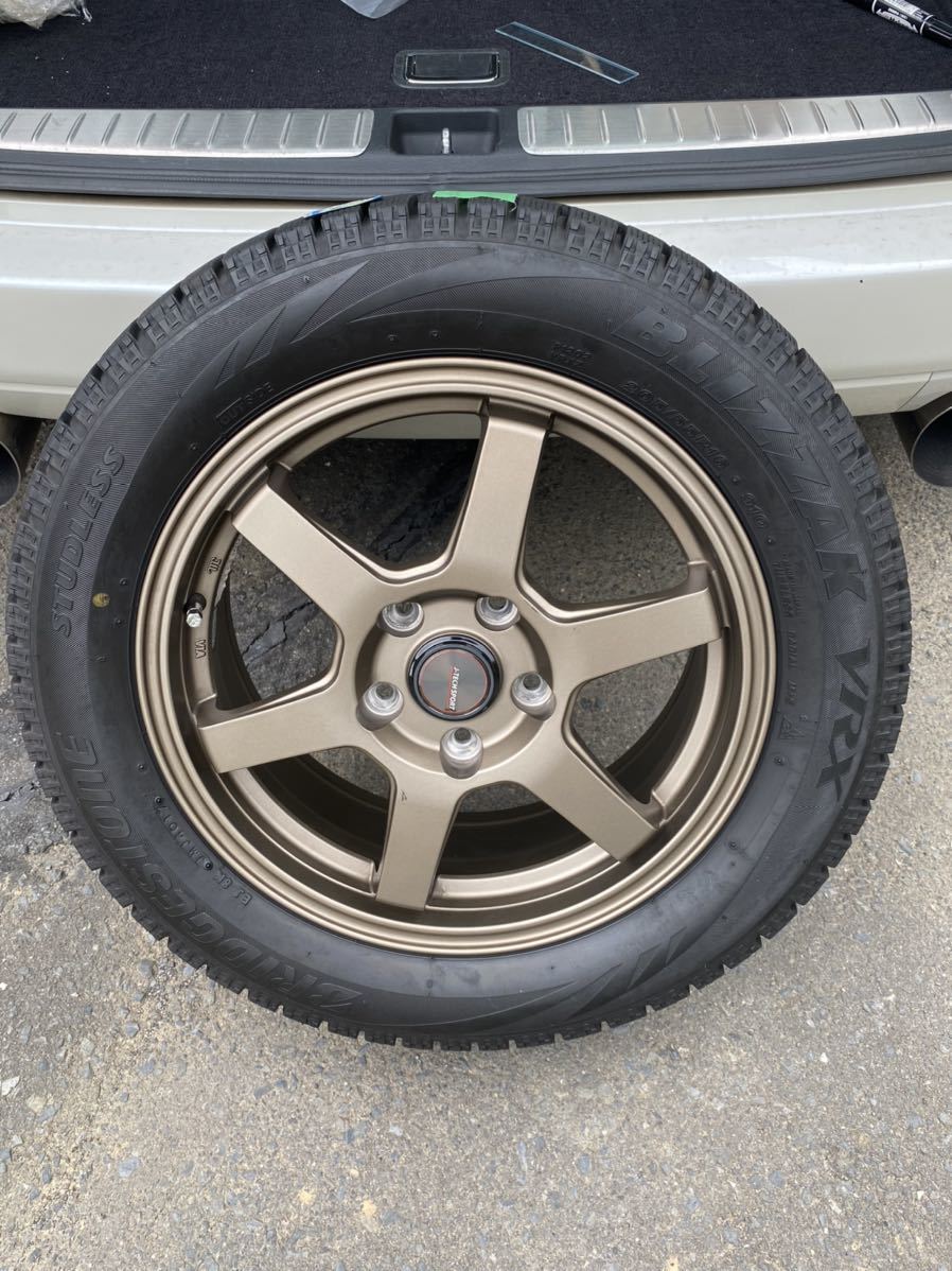 バリ溝 2017年 205/55R16 アルミホイール 4本 ブリヂストン ブリザック 