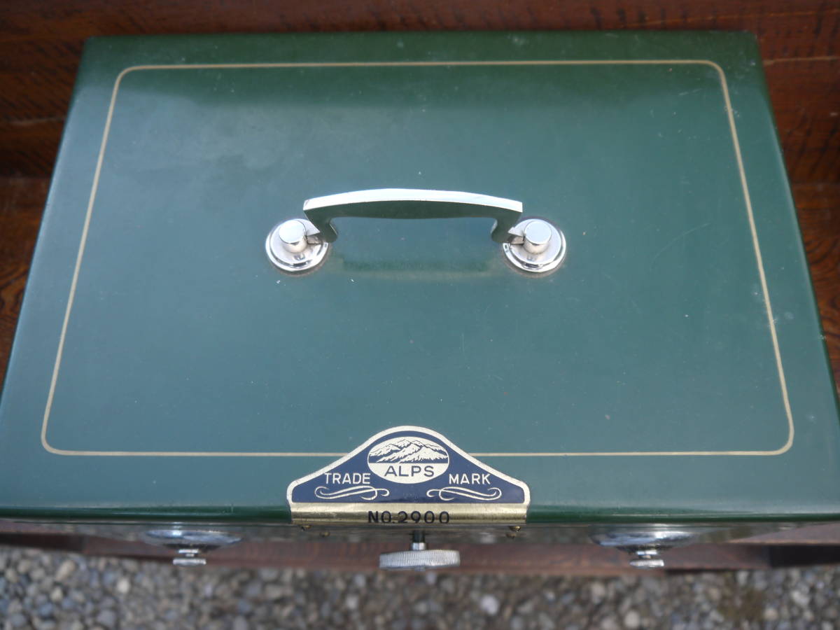 ALPS 手提げ金庫 昭和レトロ アンティーク 鍵あり