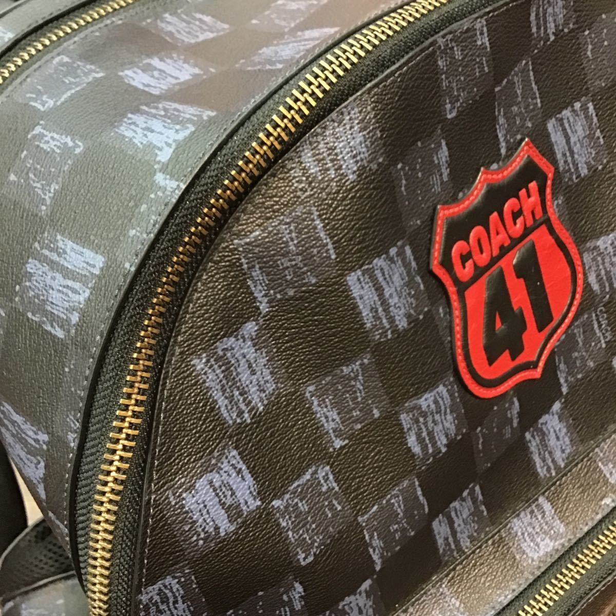 COACH】美品☆コーチ バックパック ウエスト グラフィック チェッカー 
