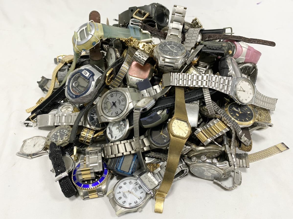 11K065 メンズ レディース 腕時計 懐中時計 大量 約150本 まとめ 約6kg SEIKO/CASIO/RADO/CYMA/ノーブランド 他 動作未確認 ジャンク 部品