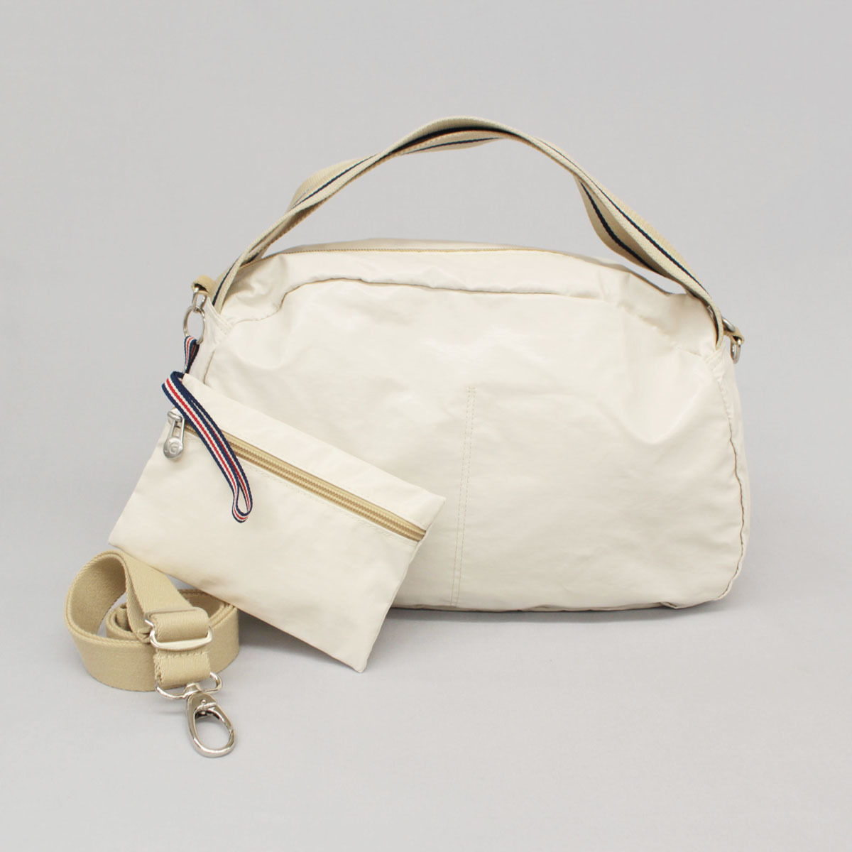 ◇JACK GOMME ジャックゴム ポーチ付き ナイロン ショルダーバッグ 