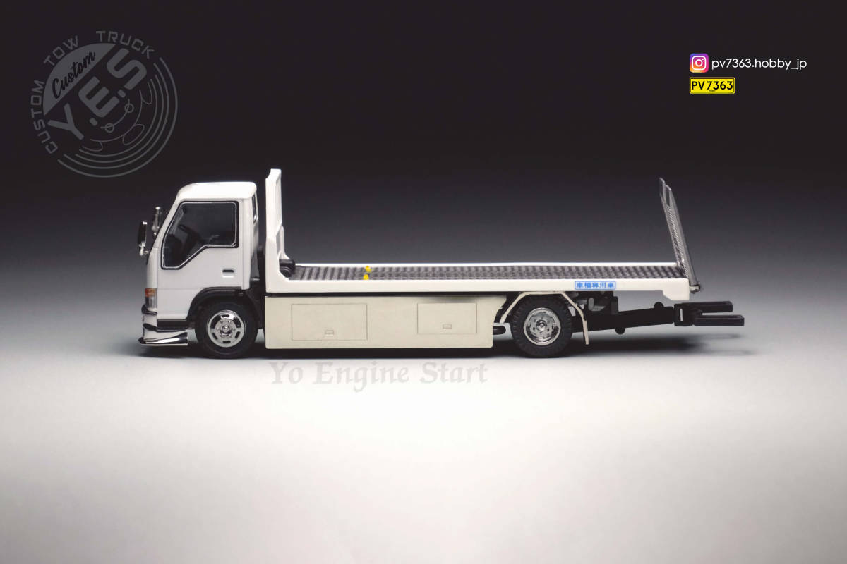 1/64 Peako YES いすゞ ELF 積載車 ホワイト カスタム Y.E.S × Peako