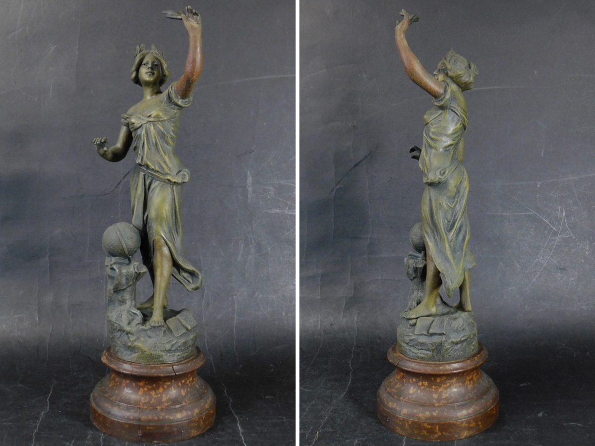 ブロンズ像 女性像 SCIENCE ARTS 高さ48.6cm 中空作品 オブジェ 置物