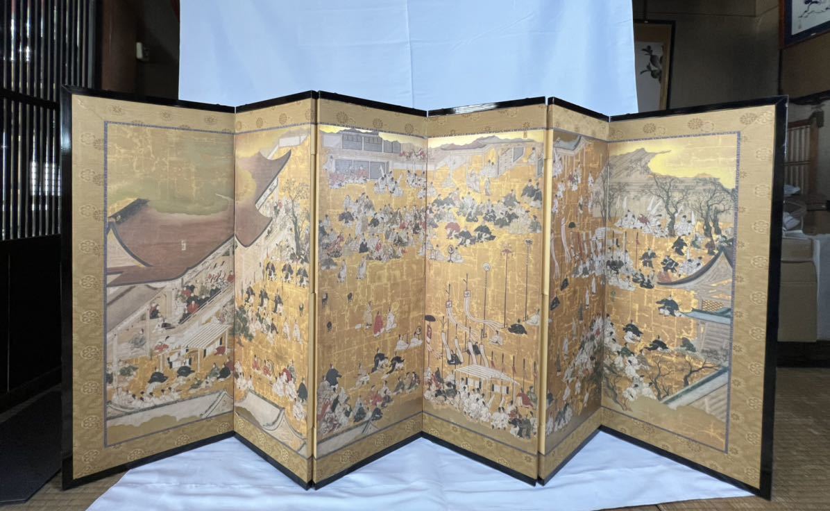 御即位式図'屏風「明正天皇御即位式図屏図」監修 時代屏風 「御