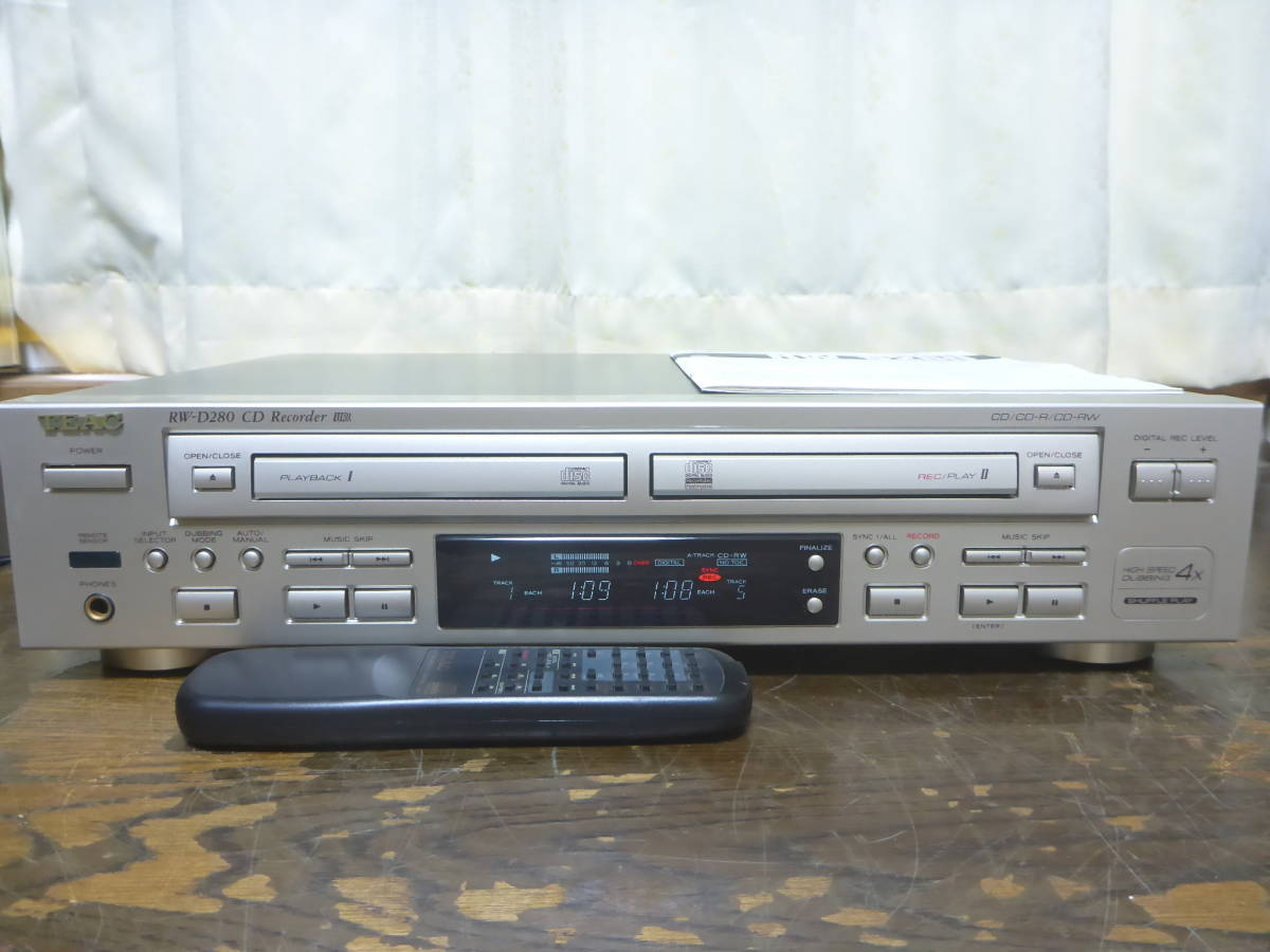 映像機器 TEAC RW-D280 CDプレーヤー CDレコーダー ダブルデッキ