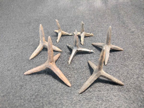 まきびし 7個セット 撒菱 忍者 骨董 レトロ 武器 時代物 年代物 当時物 
