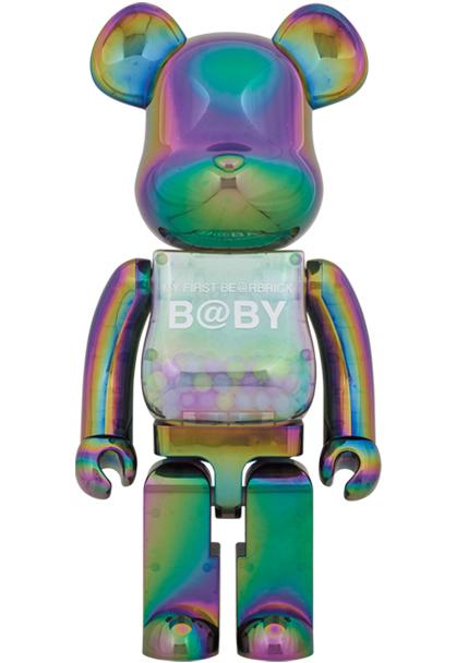 MY FIRST BE@RBRICK B@BY CLEAR BLACK CHROME Ver. 1000％ BABY CLEAR