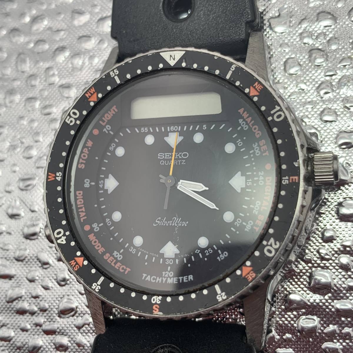 希少品☆ 【SEIKO/セイコー】シルバーウェーブ H556-5100 デジアナ QZ 