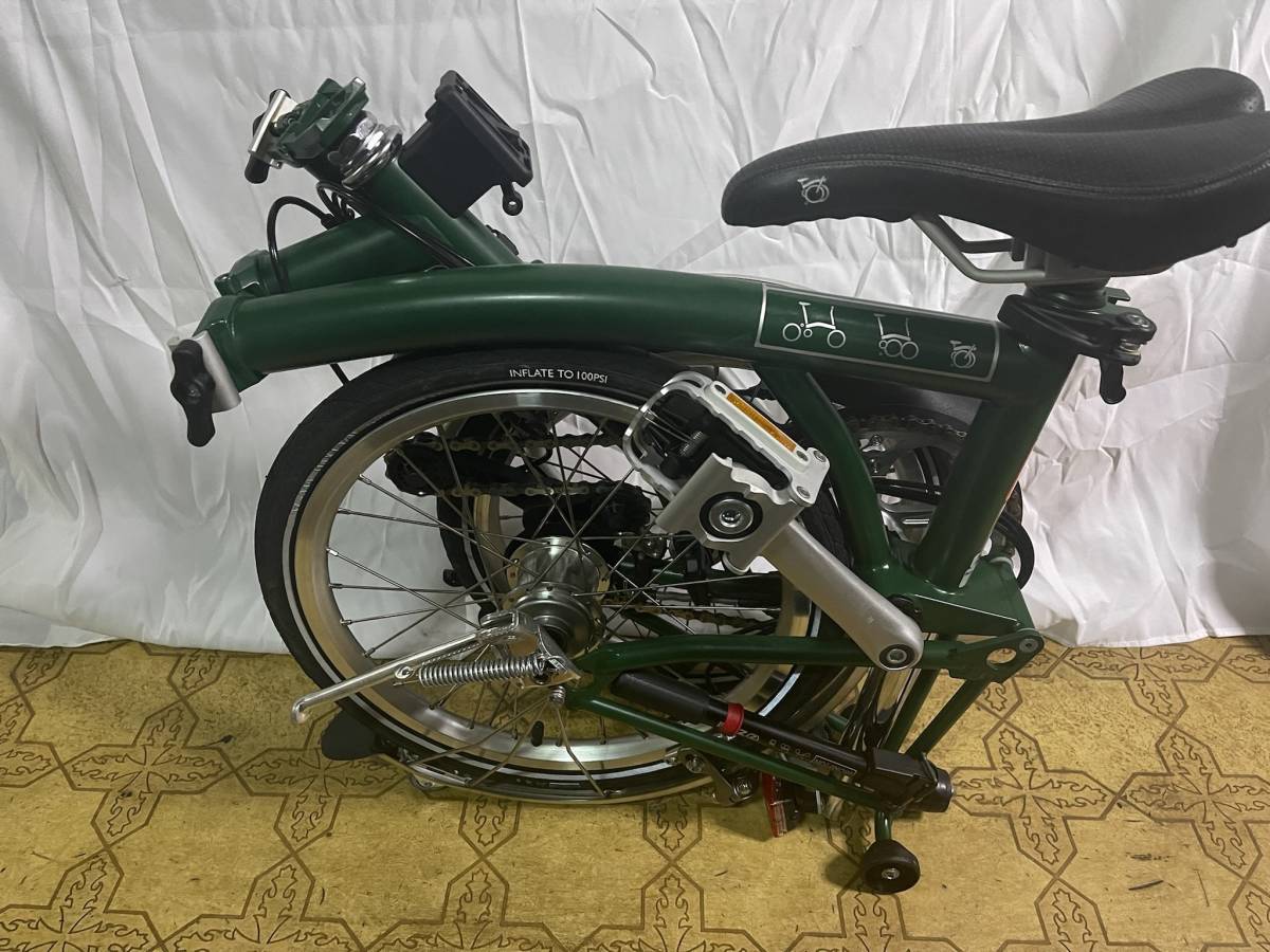 2014年モデル BROMPTON M6L グリーン+専用バスケット+輪行袋+フロント 