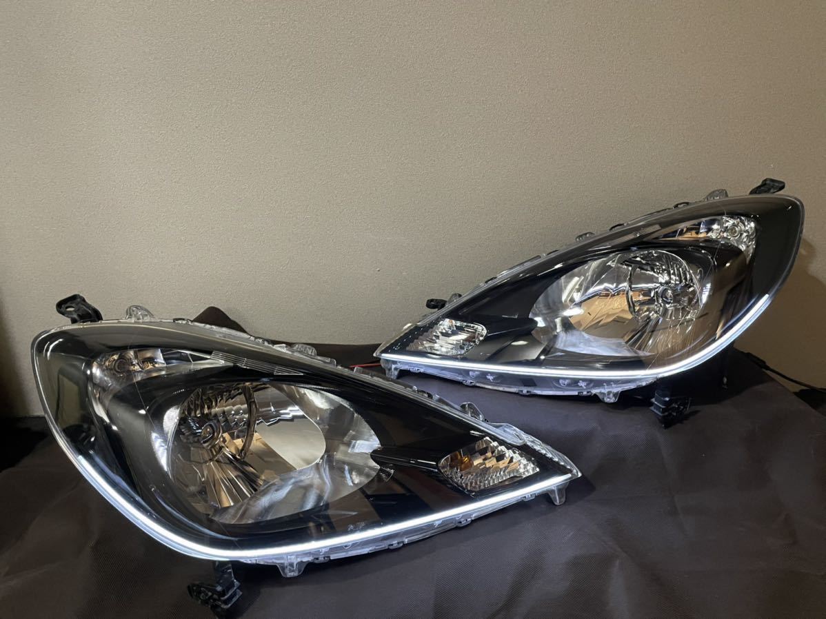 ★ コーティング 済み GEフィット 純正 HID ヘッドライト ブラック 加工 ☆コーティング済☆ フィット GE6 後期 HID ヘッドライト ホンダ 純正
