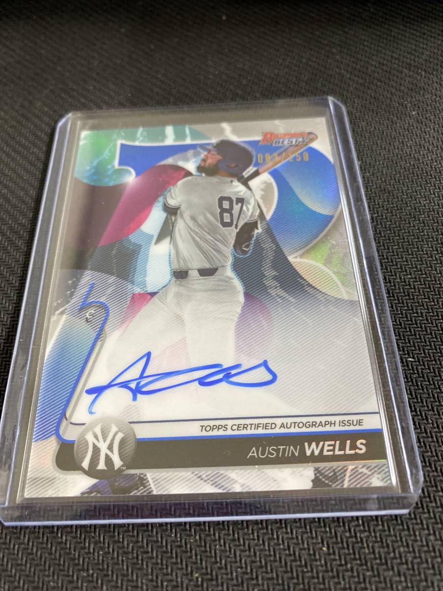 2020 Topps NY Yankees Austin Wells Autographed Card_1