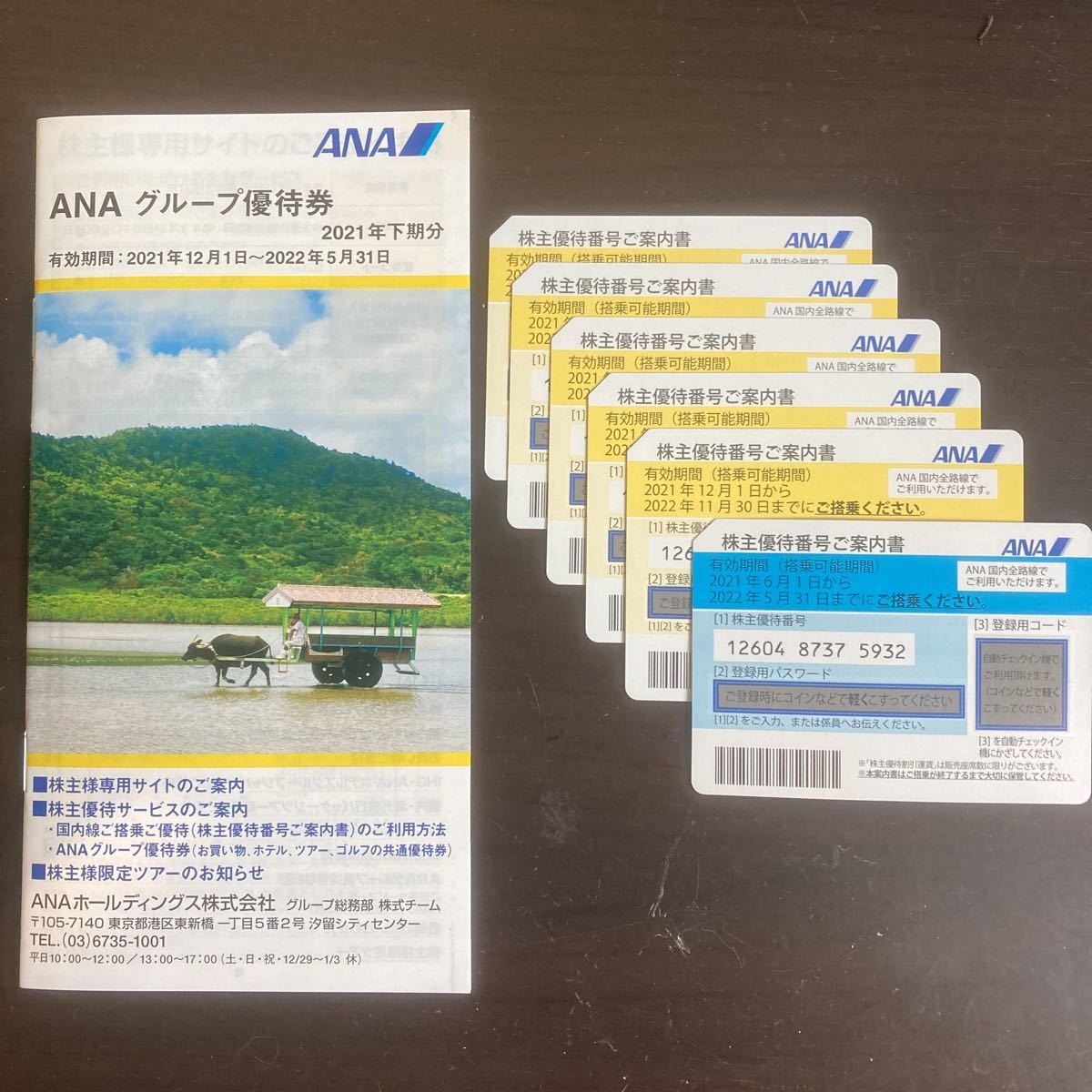 ANA株主優待券 6枚セット 期限2021年5月31日 ANA、株主