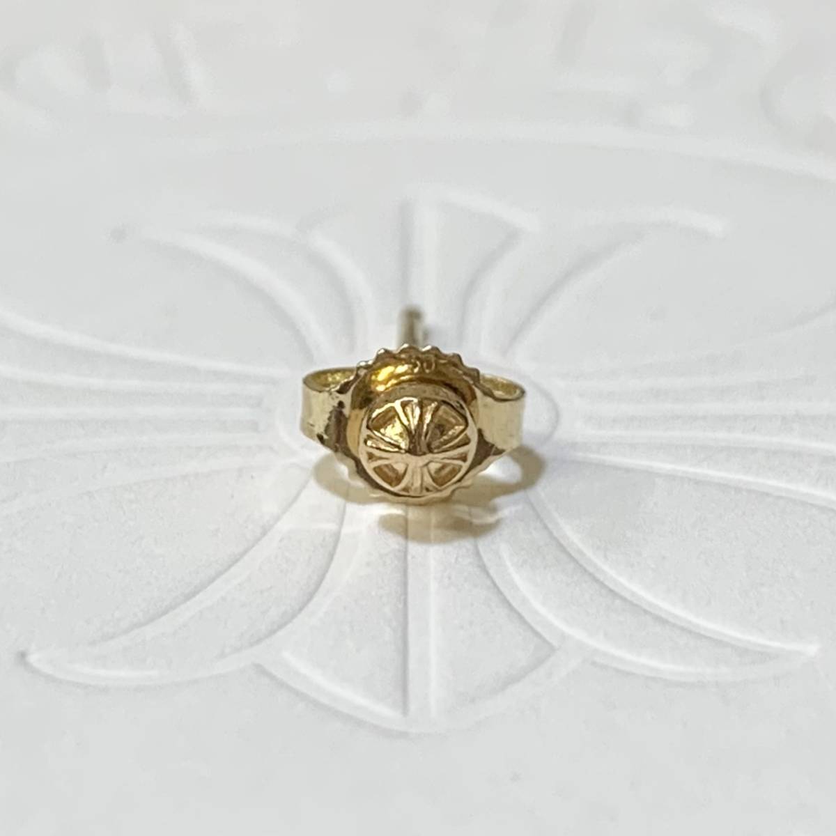 クロムハーツ CHROME HEARTS 22K STUD 22k PYRAMID PLS EMRD 