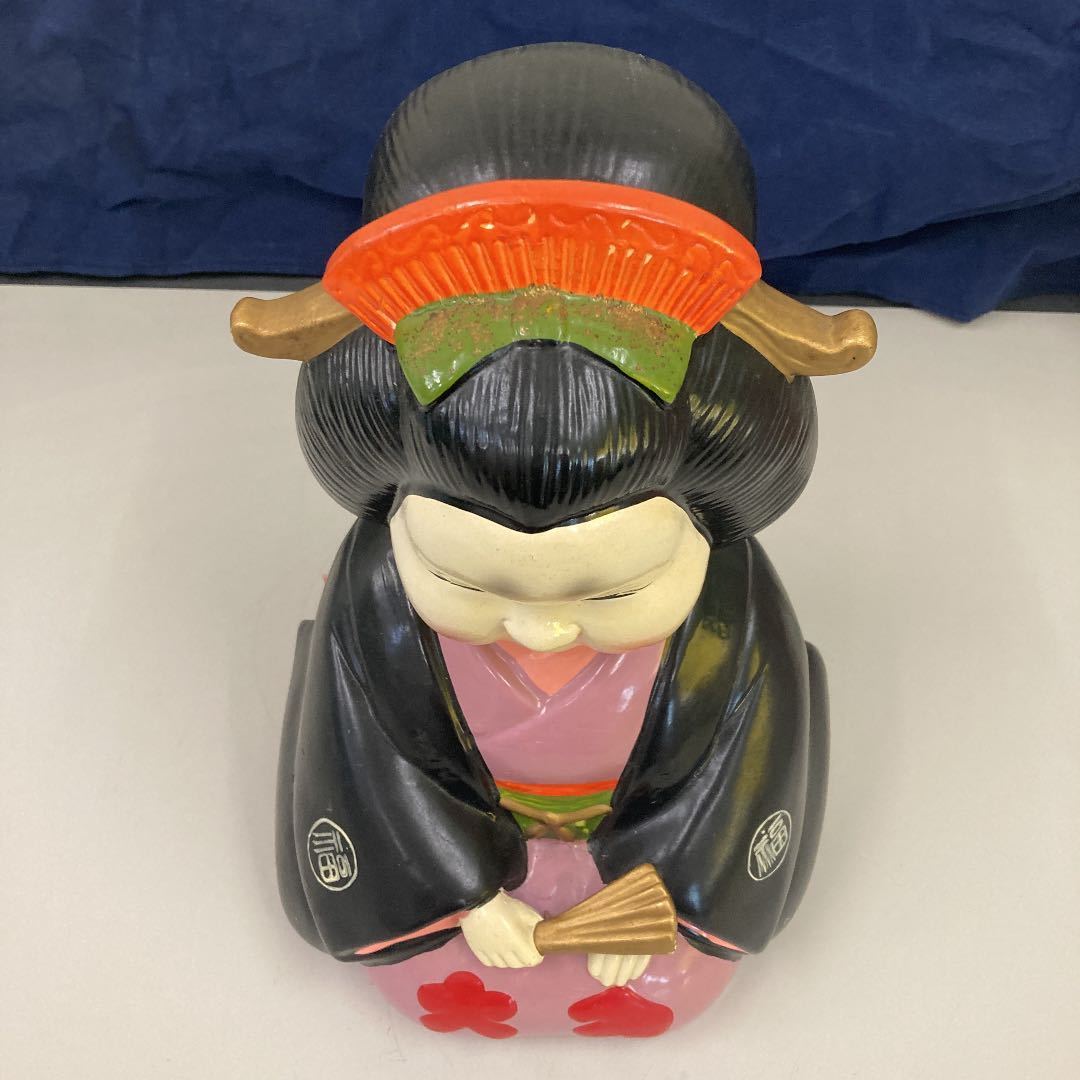 お福さん 人形 置物 貯金箱 おふくさん 高さ約32cm 幅約21cm お多福 お