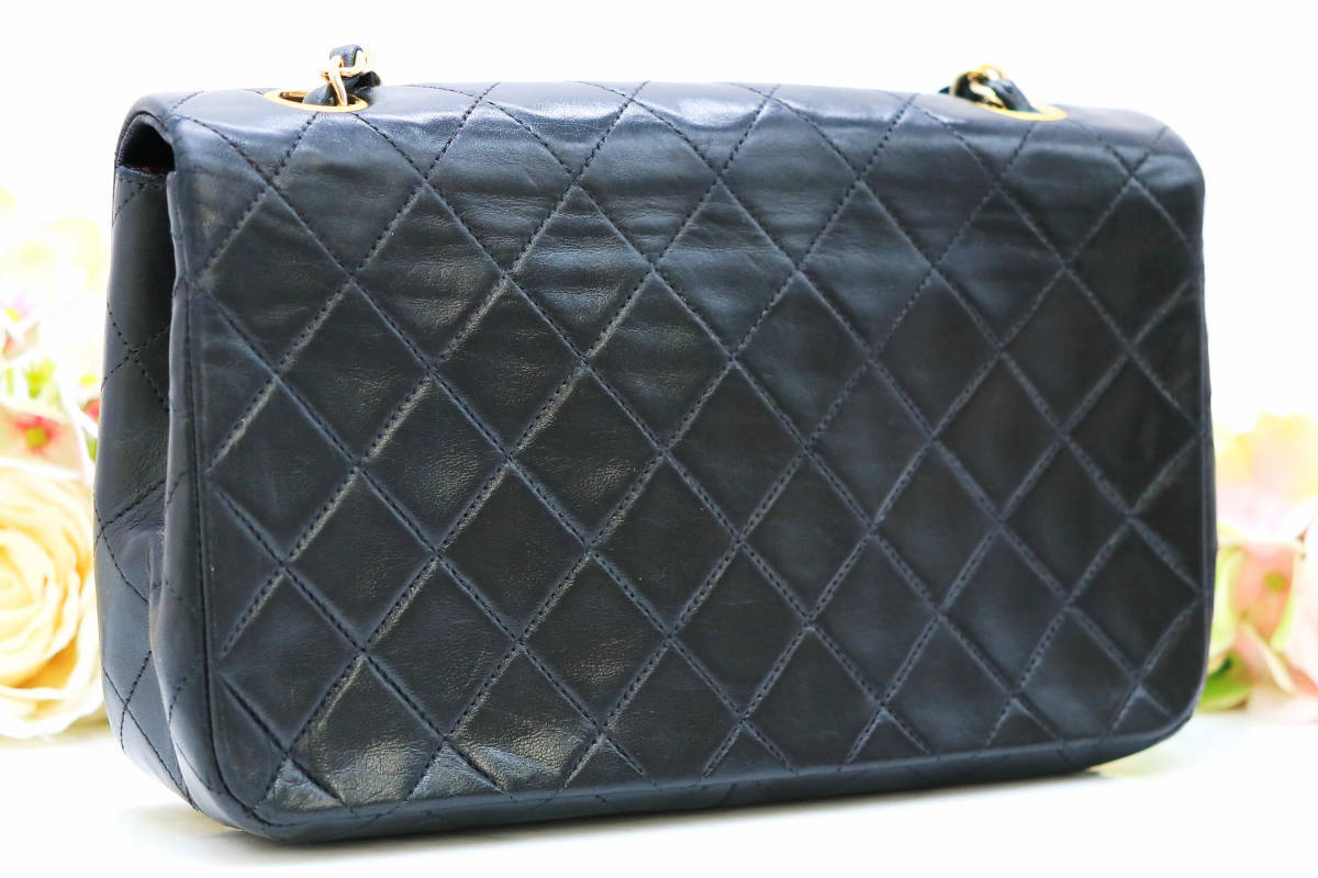 1円 □ 美品 □ CHANEL シャネル マトラッセ フルフラップ チェーン 