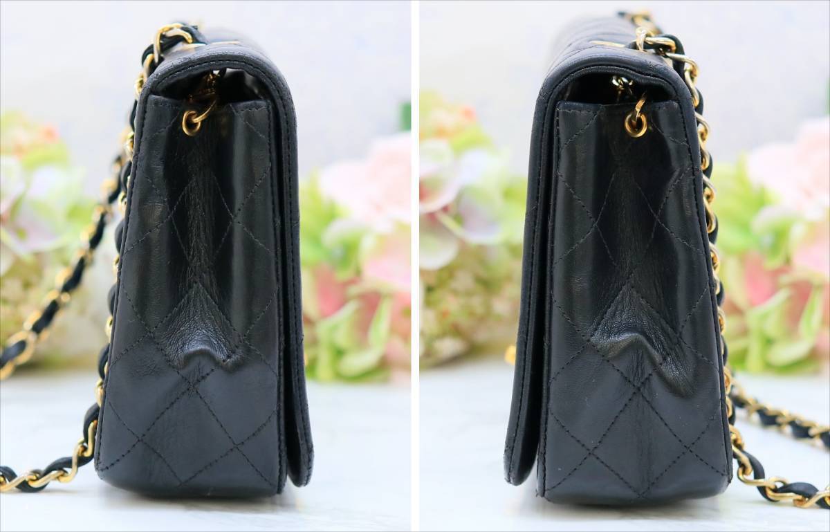 1円 □ 美品 □ CHANEL シャネル マトラッセ フルフラップ チェーン 