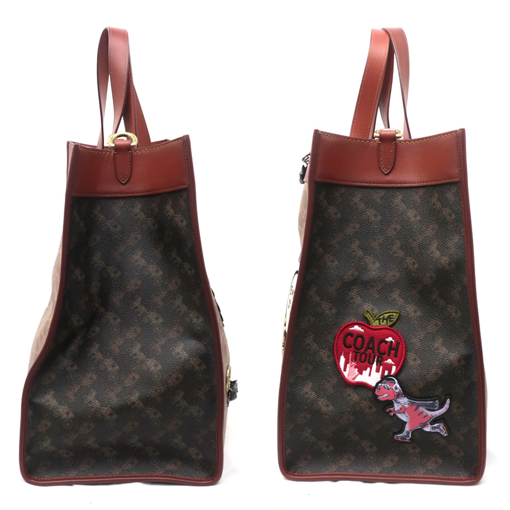 希少】COACHフィールドトート40シグネチャーウィズスーベニアパッチ2WAY
