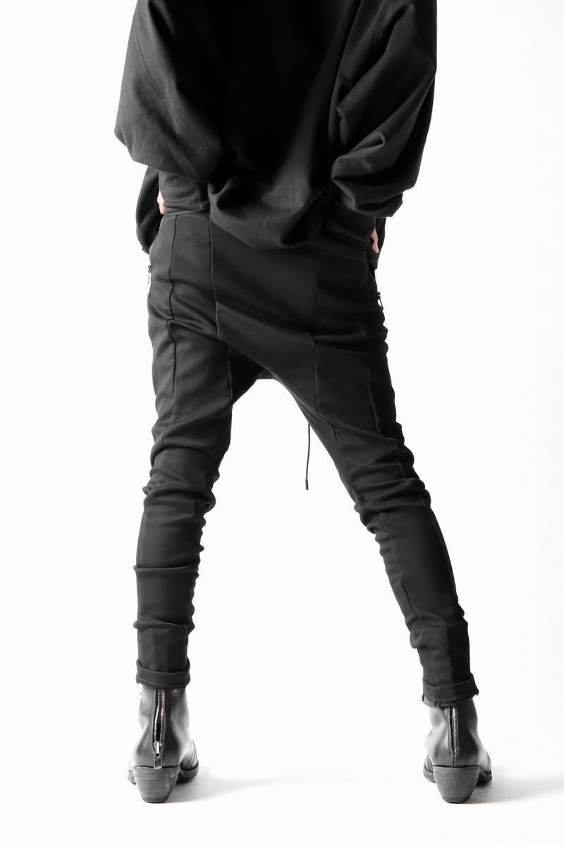 パンツ JOE CHIA 19AW サルエル スキニー パンツ ブラック 裏起毛
